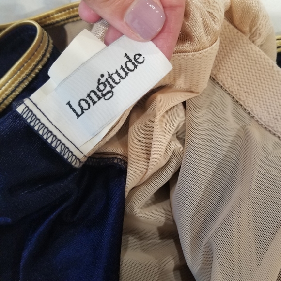 NWT dead stock vintage navy and blue bikini S/M - Picture 7 of 15